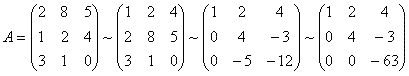 Paso 3 de método de Gauss